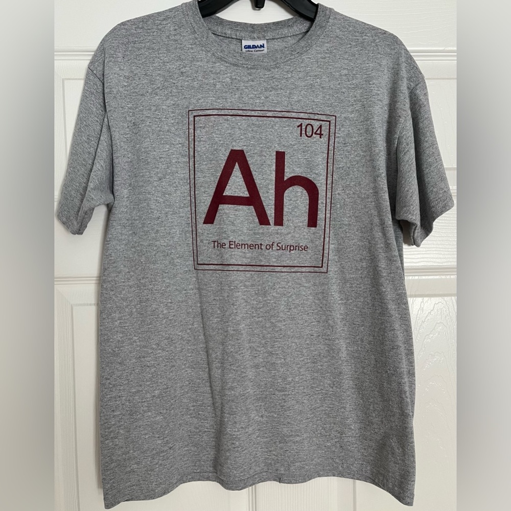Short-sleeve “Ah” (Element of Surprise) t-shirt, XL